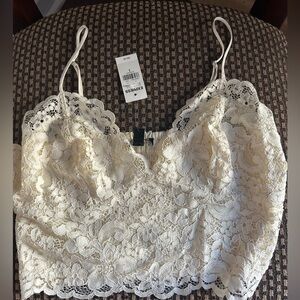 Express Lace Cropped Tank/Cami